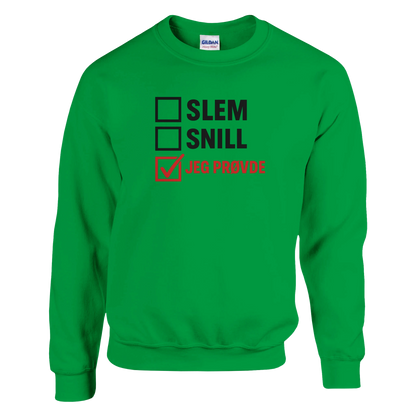 Jeg Prøvde -Morsom Tekstprint - Norsk design