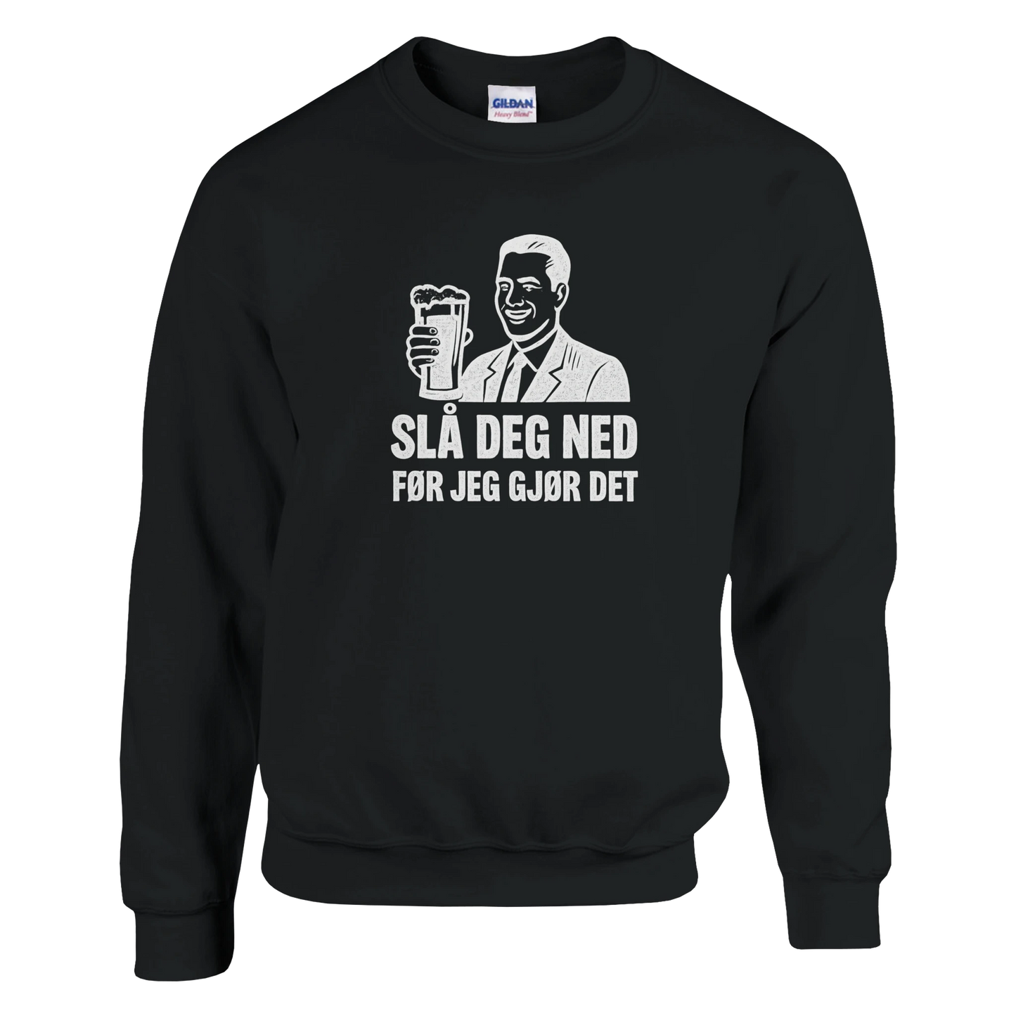 Slå Deg Ned Før Jeg Gjør Det -Morsom Tekstprint - Norsk design