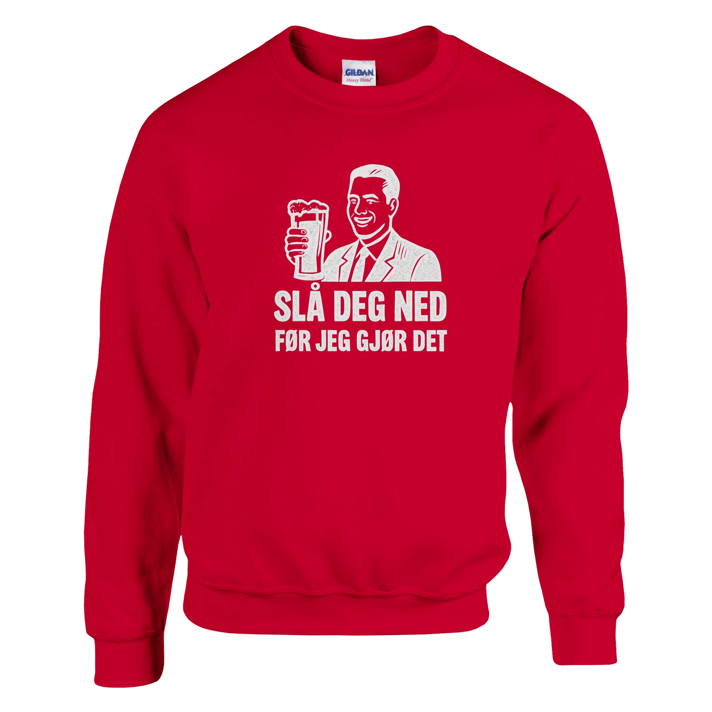 Slå Deg Ned Før Jeg Gjør Det -Morsom Tekstprint - Norsk design