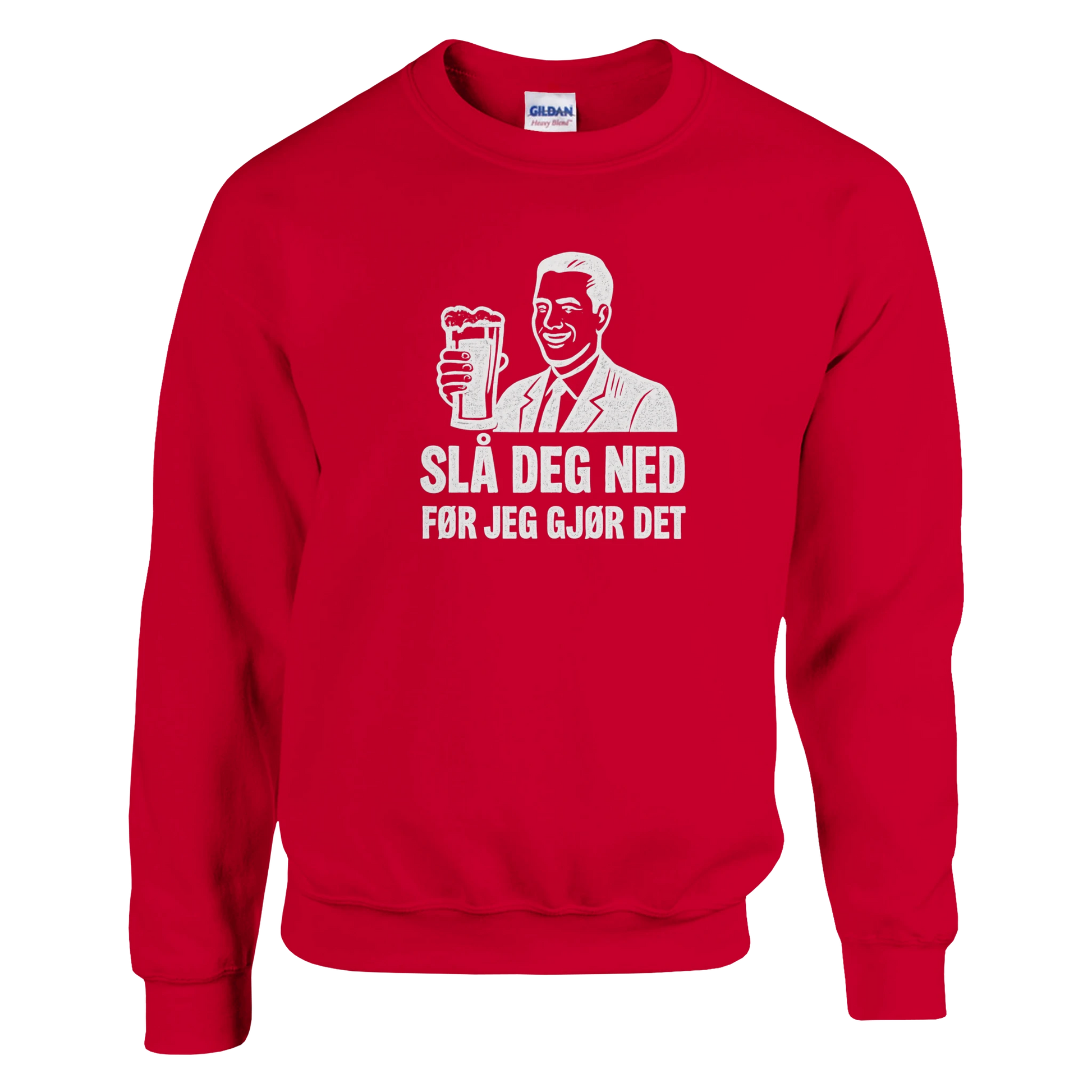 Slå Deg Ned Før Jeg Gjør Det -Morsom Tekstprint - Norsk design