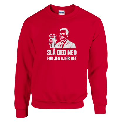 Slå Deg Ned Før Jeg Gjør Det -Morsom Tekstprint - Norsk design