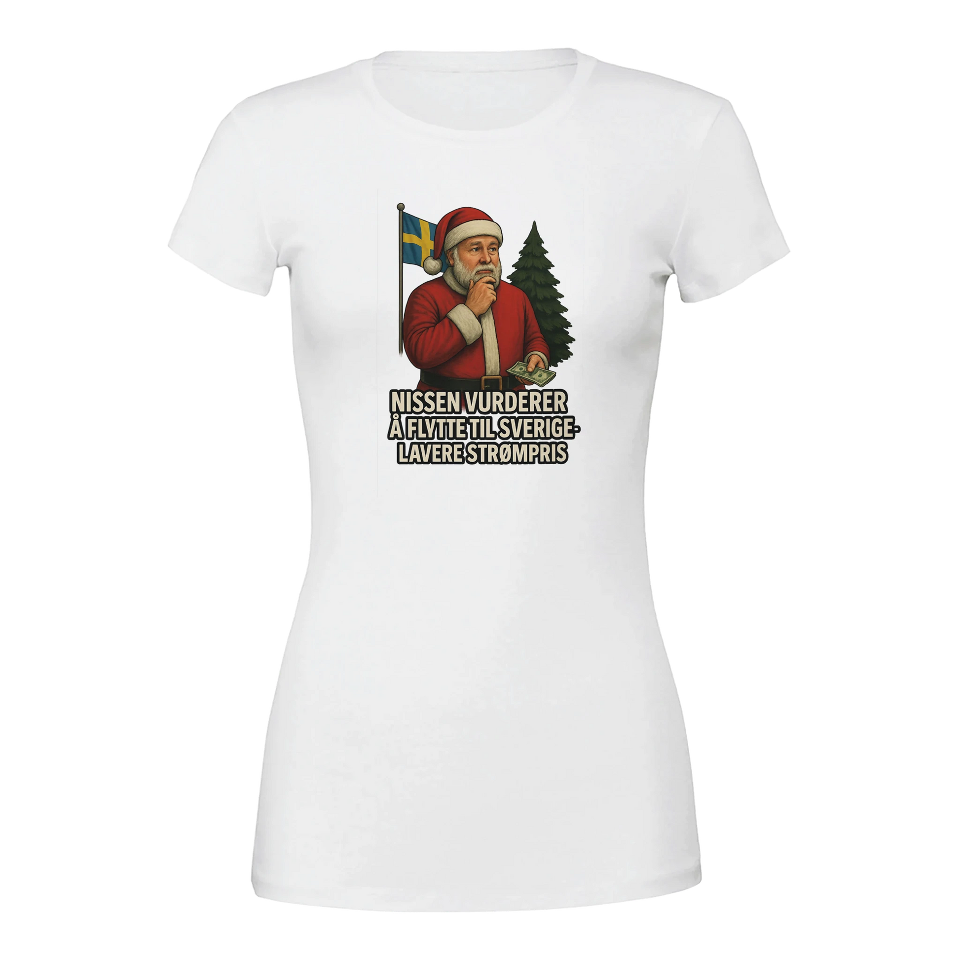 NIssen flytter til Sverige -Morsom Tekstprint - Norsk design