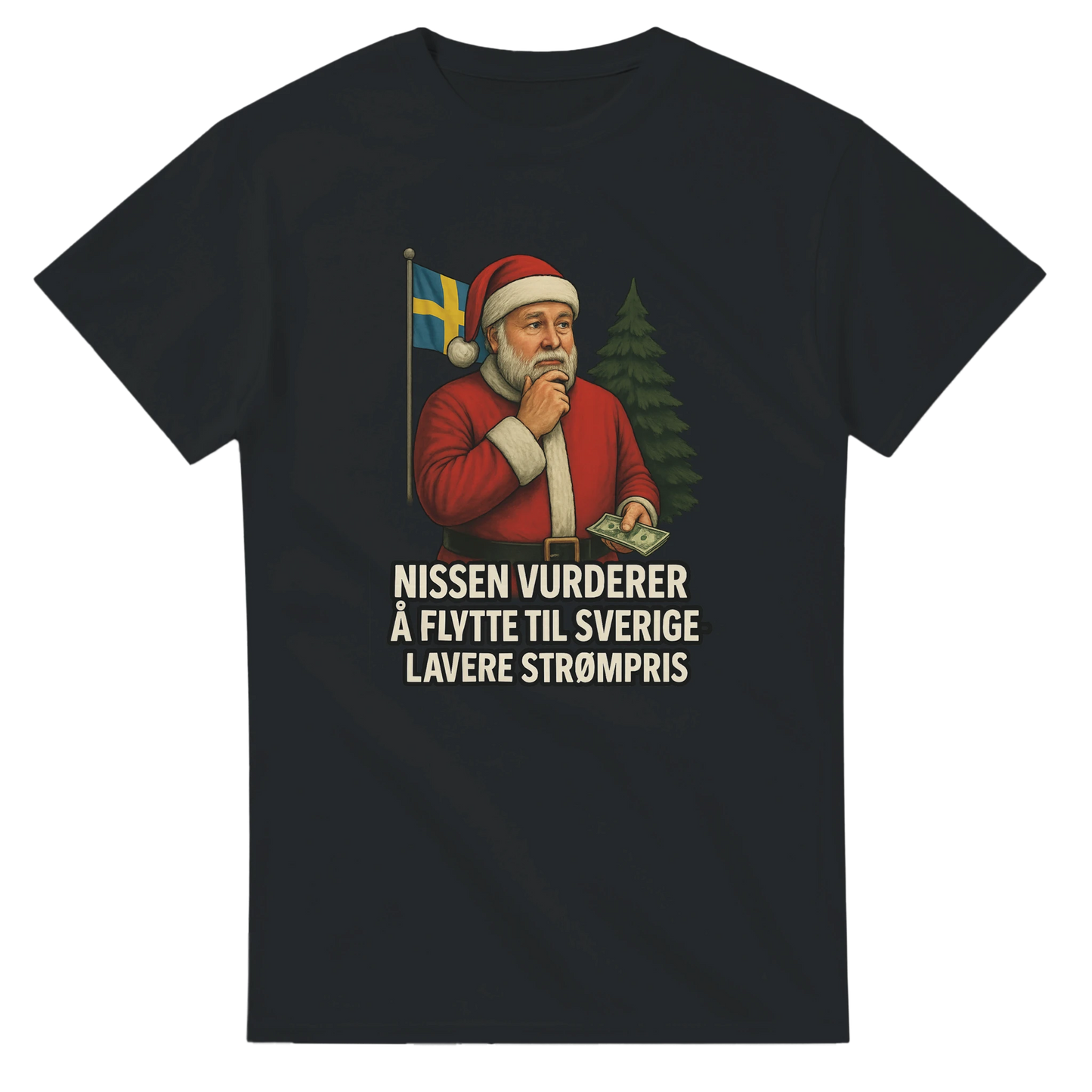 Nissen flytter til Sverige -Morsom Tekstprint - Norsk design