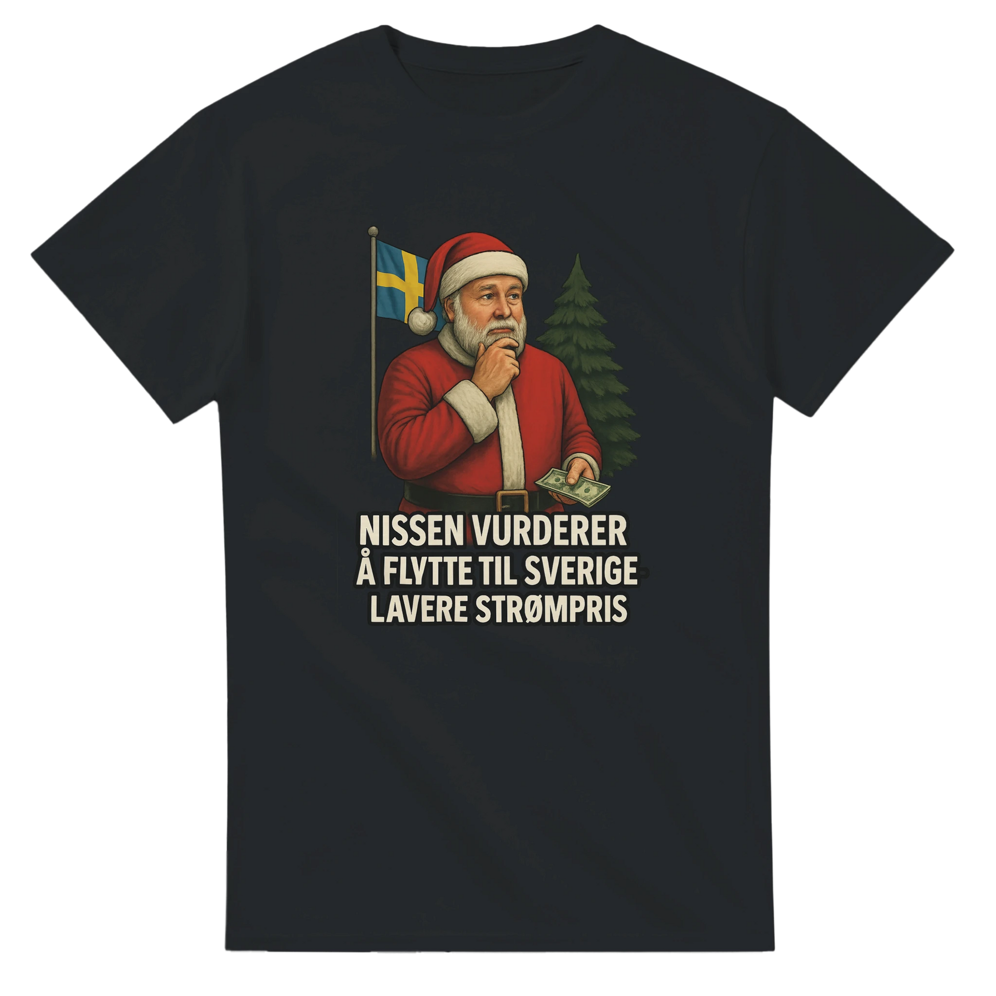 Nissen flytter til Sverige -Morsom Tekstprint - Norsk design