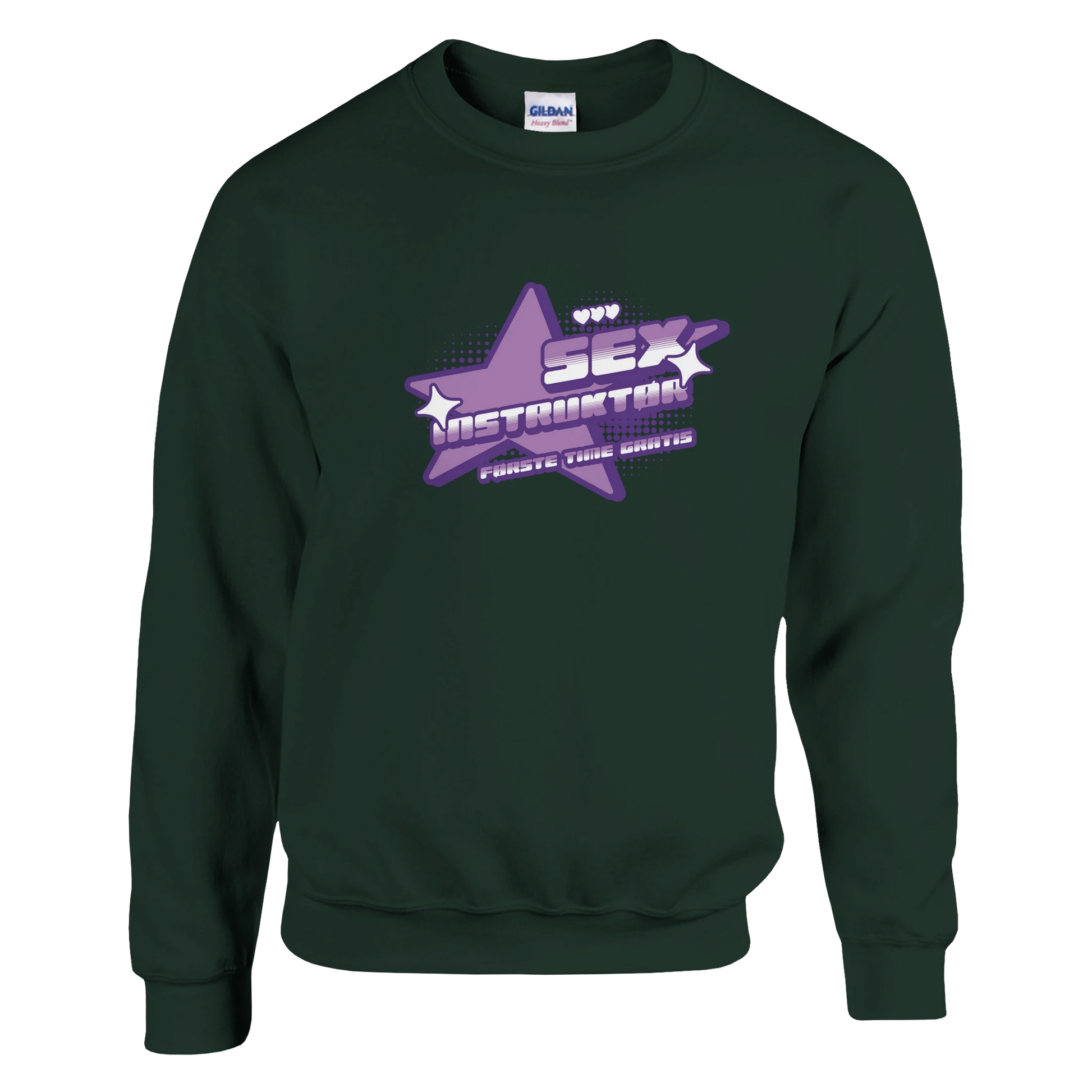 Sex Instruktør Første Time Gratis -Morsom Tekstprint - Norsk design