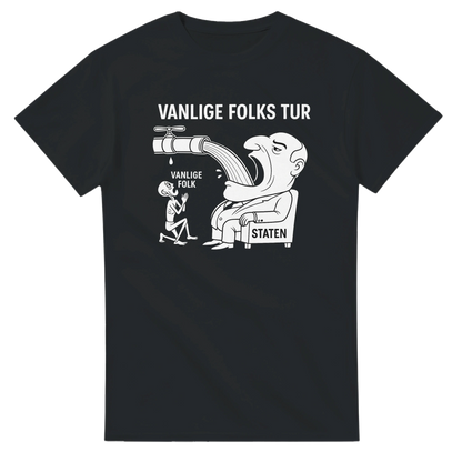 Vanlige Folks Tur -Morsom Tekstprint - Norsk design