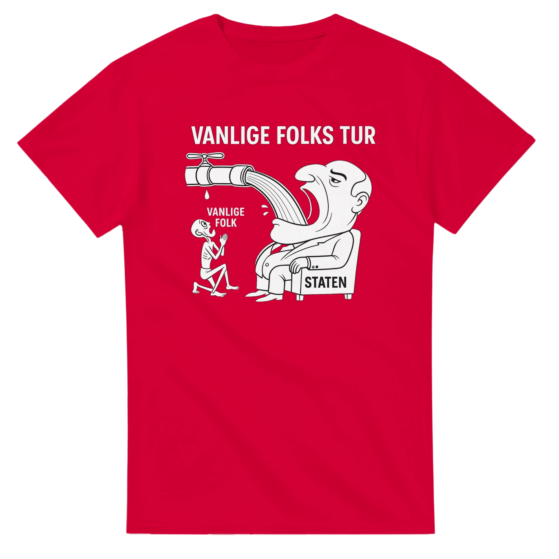 Vanlige Folks Tur -Morsom Tekstprint - Norsk design