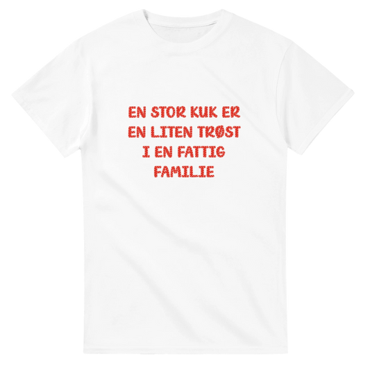 Fattig familie -Morsom Tekstprint - Norsk design
